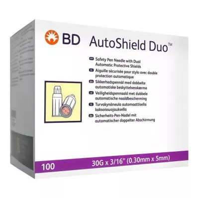 BD Autoshield Duo drošības pildspalvas adata 5 mm, 100 gab BD Autoshield Duo drošības pildspalvas adata 5 mm, 100 gab