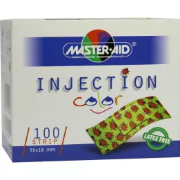 INJECTION krāsaina sloksne 18x39 mm bērnu ģipša vabole, 100 gab