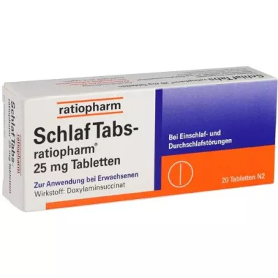 SCHLAF TABS-ratiopharm 25 mg tabletes, 20 gab