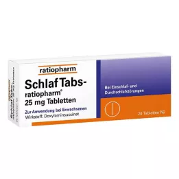 SCHLAF TABS-ratiopharm 25 mg tabletes, 20 gab