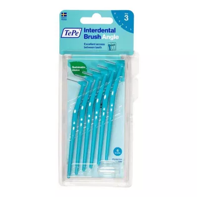 Tepe Angle starpzobu birste 0.6mm zila, 6gab Tepe Angle starpzobu birste 0.6mm zila, 6gab
