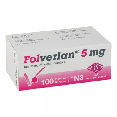 Folverlan 5 mg tabletes, 100 gab Folverlan 5 mg tabletes, 100 gab