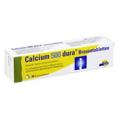 CALCIUM 500 dura putojošas tabletes, 20 gab