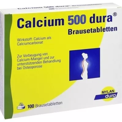CALCIUM 500 dura putojošas tabletes, 100 gab