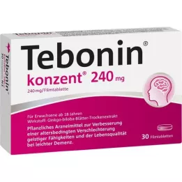 TEBONIN Konzent 240 mg apvalkotās tabletes, 30 gab