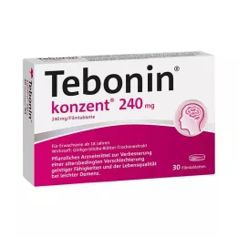 TEBONIN Konzent 240 mg apvalkotās tabletes, 30 gab