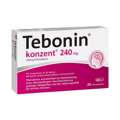 TEBONIN Konzent 240 mg apvalkotās tabletes, 30 gab