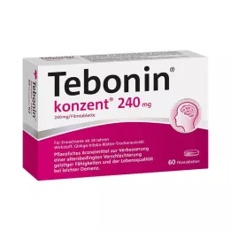 TEBONIN Konzent 240 mg apvalkotās tabletes, 60 gab