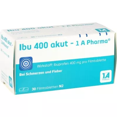 IBU 400 akut-1A Pharma apvalkotās tabletes, 30 gab