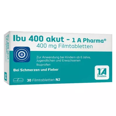 IBU 400 akut-1A Pharma apvalkotās tabletes, 30 gab