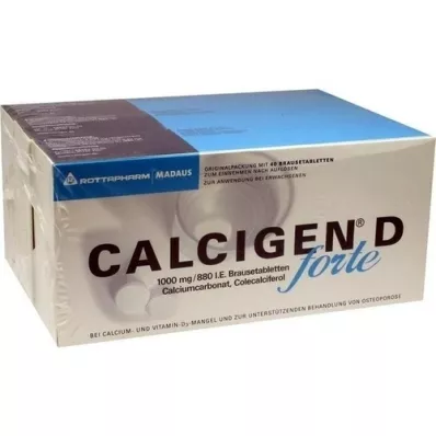 CALCIGEN D forte 1000 mg/880 I.U. putojošās tabletes, 120 gab