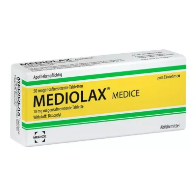 MEDIOLAX Medice zarnās apvalkotās tabletes, 50 gab MEDIOLAX Medice zarnās apvalkotās tabletes, 50 gab