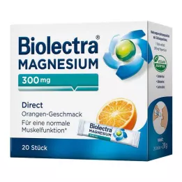 BIOLECTRA Magnijs 300 mg Direct Orange Sticks, 20 gab