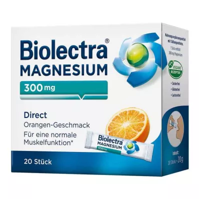 BIOLECTRA Magnijs 300 mg Direct Orange Sticks, 20 gab BIOLECTRA Magnijs 300 mg Direct Orange Sticks, 20 gab