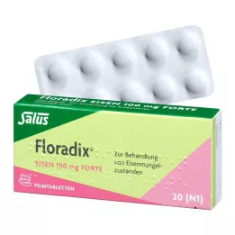 FLORADIX Dzelzs 100 mg forte apvalkotās tabletes, 20 gab