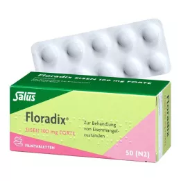 FLORADIX Dzelzs 100 mg forte apvalkotās tabletes, 50 gab