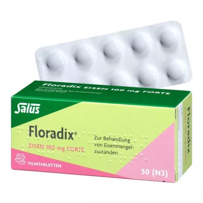 Floradix iron 100 mg forte apvalkotās tabletes, 50 gab