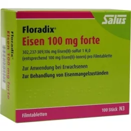 FLORADIX Dzelzs 100 mg forte apvalkotās tabletes, 100 gab
