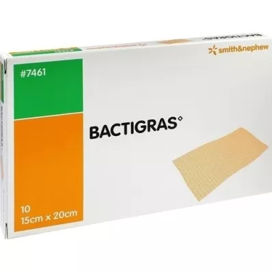 BACTIGRAS Antiseptiska parafīna marle 15x20 cm, 10 gab