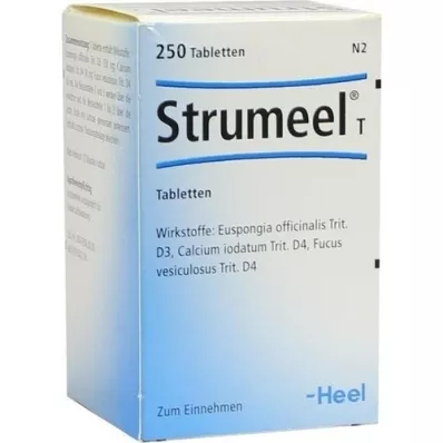 STRUMEEL T tabletes, 250 gab