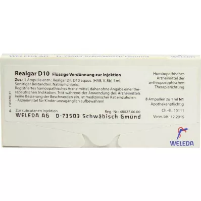 Realgar D 10 ampulas, 8X1 ml