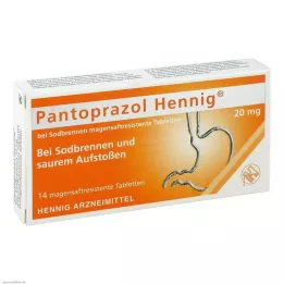 PANTOPRAZOL Hennig grēmas ārstēšanai 20 mg msr. tabletes, 14 gab