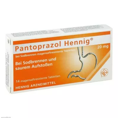 Pantoprazole Hennig b.Heartburn 20 mg zarnās šķīstošās tabletes, 14 gab