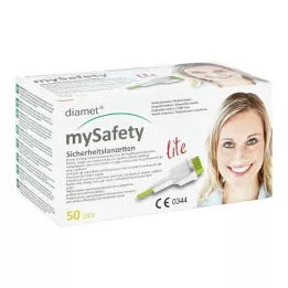 DIAMET lite drošības lancetes 29 G 1,5 mm, 50 gab