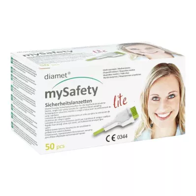 Diamet Lite drošības lancetes 29 G 1,5 mm (50 gab.) Diamet Lite drošības lancetes 29 G 1,5 mm (50 gab.)