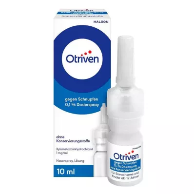 OTRIVEN 0,1% dozēšanas aerosols bez konservantiem, 10 ml OTRIVEN 0,1% dozēšanas aerosols bez konservantiem, 10 ml