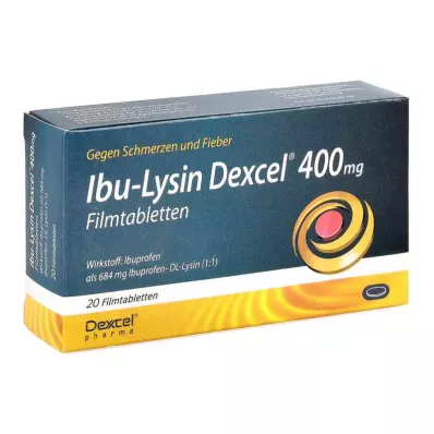 Ibu-lysine Dexcel 400 mg apvalkotās tabletes (20 gab.) Ibu-lysine Dexcel 400 mg apvalkotās tabletes (20 gab.)