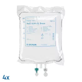 Sāls šķīdums 0,9% B.Braun skalošanas šķīdums Ecob.Click, 4X3000 ml