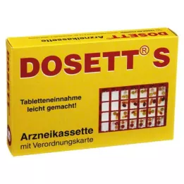 DOSETT S Medikamentu kasete sarkana, 1 gab