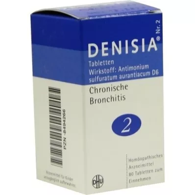DENISIA 2 hroniska bronhīta tabletes, 80 gab