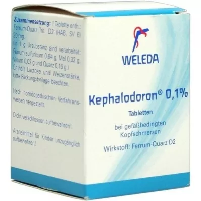 KEPHALODORON 0,1% tabletes, 250 gab