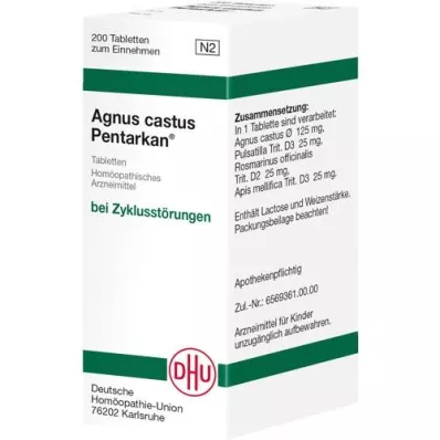 AGNUS CASTUS PENTARKAN Tabletes, 200 gab
