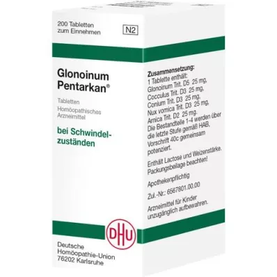 GLONOINUM PENTARKAN Tabletes, 200 gab