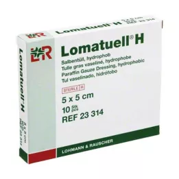 LOMATUELL H Masāžas tills 5x5 cm sterils, 10 gab
