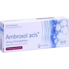 AMBROXOL acis 30 mg dzeramās tabletes, 20 gab
