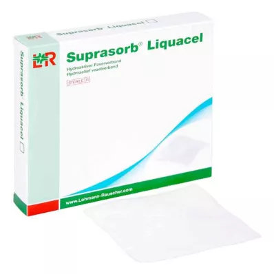 SUPRASORB Liquacel hidroaktīvo šķiedru kompozīts 15x15 cm, 4 gab