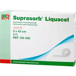 SUPRASORB Liquacel hidroaktīvo šķiedru kompozīts 2x45 cm, 4 gab