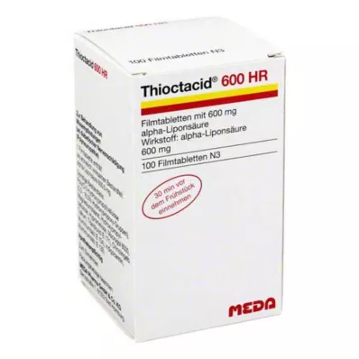 THIOCTACID 600 HR apvalkotās tabletes, 100 gab THIOCTACID 600 HR apvalkotās tabletes, 100 gab
