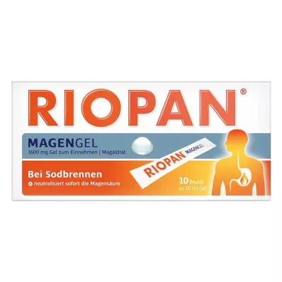 RIOPAN Kuņģa gēla uzlīmju iepakojums, 10X10 ml