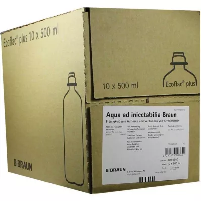 Aqua AD Injectabilia Ecoflac Plus infūzijas šķīdums, 10X500 ml Aqua AD Injectabilia Ecoflac Plus infūzijas šķīdums, 10X500 ml