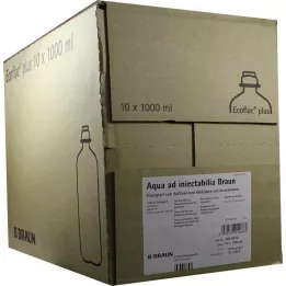 Aqua AD Injectabilia Ecoflac Plus infūzijas šķīdums, 10X1000 ml