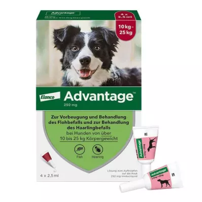 ADVANTAGE 250 šķīdums suņiem 10-25 kg, 4 gab ADVANTAGE 250 šķīdums suņiem 10-25 kg, 4 gab
