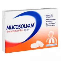 MUCOSOLVAN Pastilas 15 mg, 20 gab