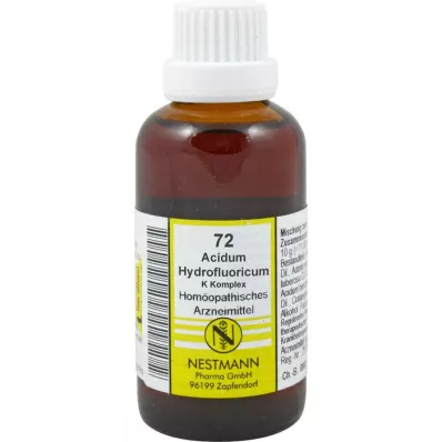 ACIDUM HYDROFLUORICUM K komplekss Nr. 72, atšķaidījums, 50 ml
