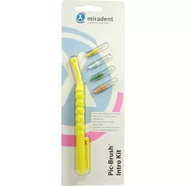 PIC BRUSH Intro komplekts dzeltens 1 rokturis + 4 birstes, 1 P