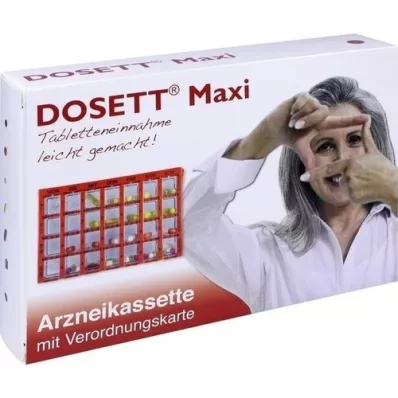 DOSETT Maxi zāļu kasete sarkana, 1 gab